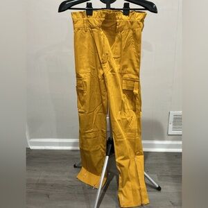 Women's Mustard Cargo Pants